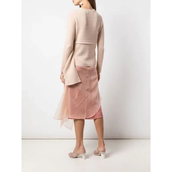 SIES MARJAN wool cashmere Layered Jumper In Pink - Picture 4 of 12